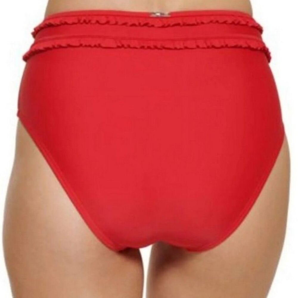 Tommy Hilfiger Ruffled High-Waist Bikini Bottoms - Picture 9 of 9